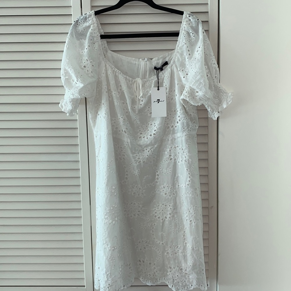 7 For All Mankind White Eyelet Dress